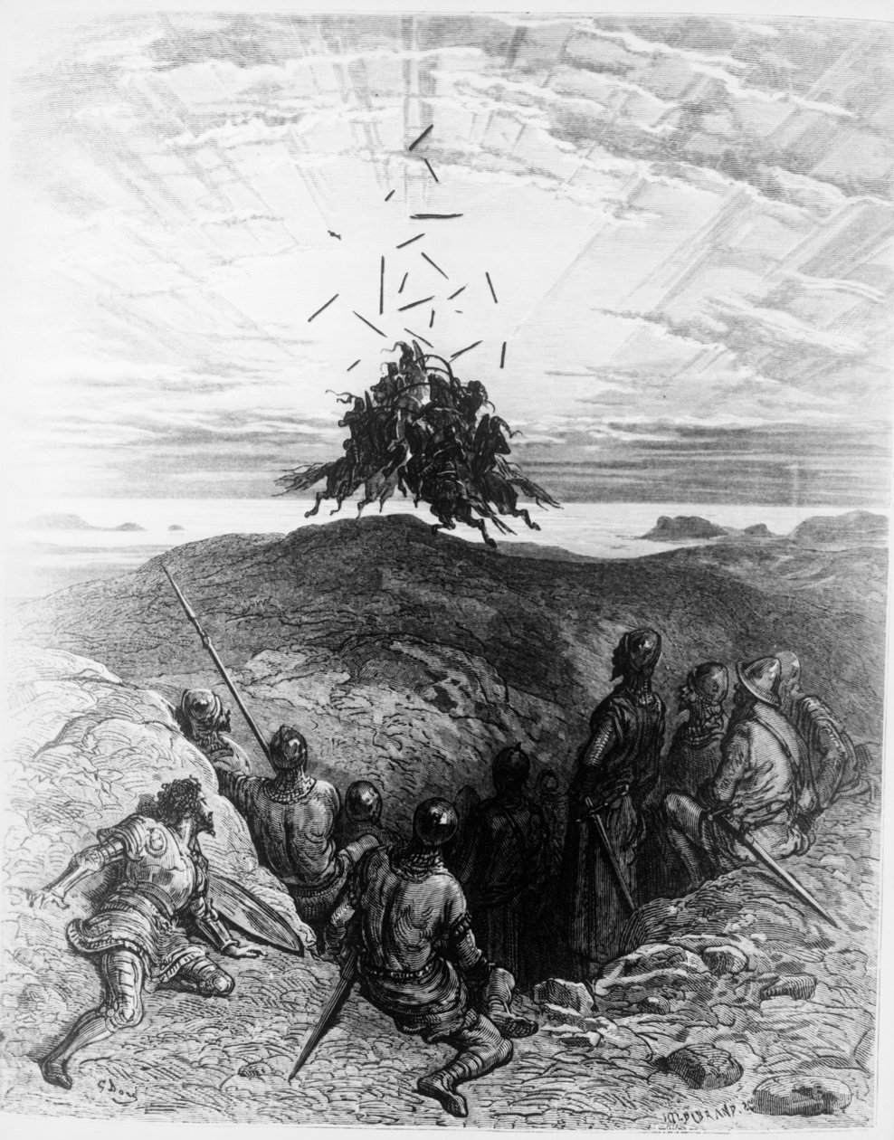 De razernij van Orlando door Gustave Dore