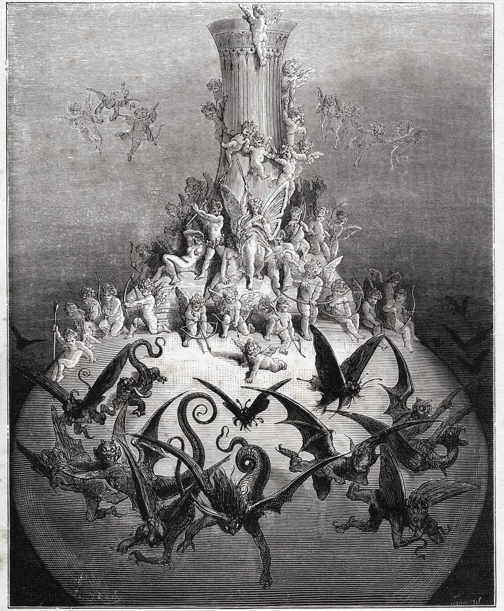 De goddelijke fles, Pantagruel - door Rabelais door Gustave Dore