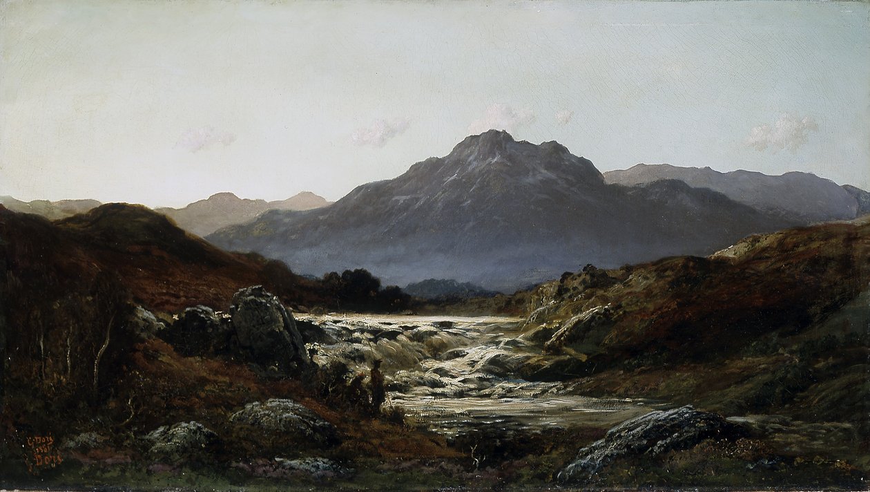 Stroomversnelling in de Hooglanden door Gustave Dore