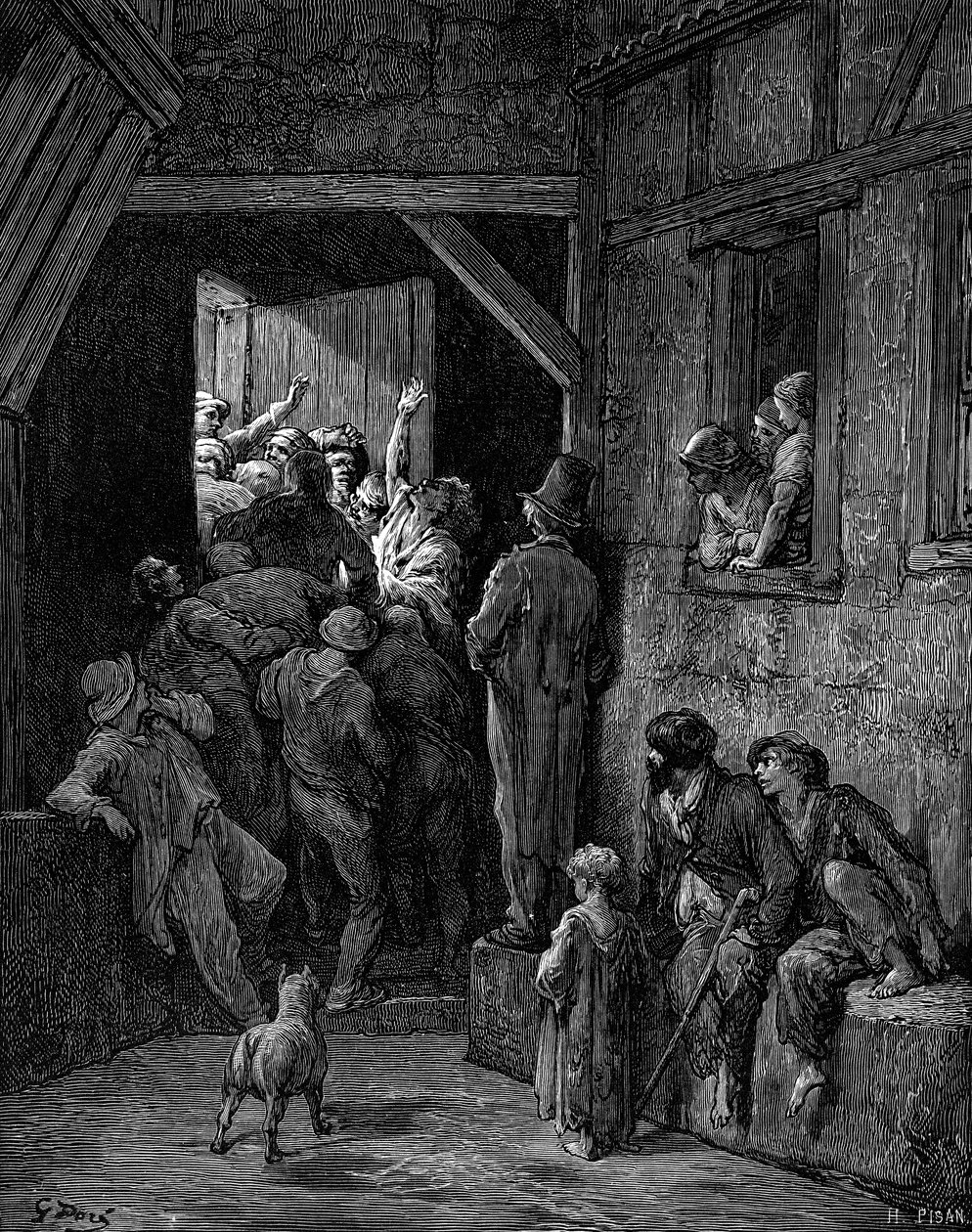 Gooi hem eruit, Ratcliff door Gustave Dore