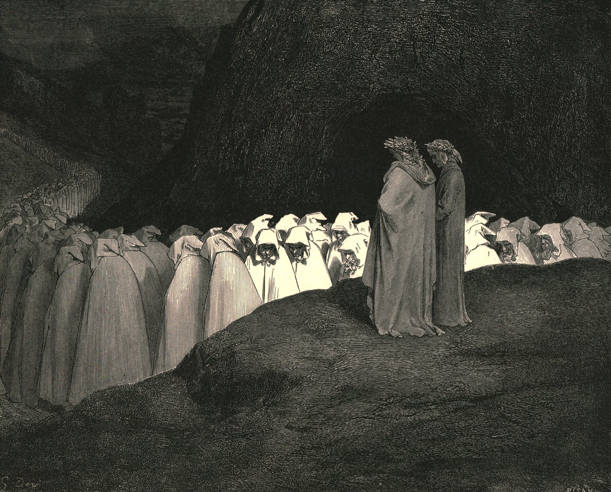 Toscaans...veracht niet ons te onderwijzen wie gij zijt, ca. 1890 door Gustave Dore