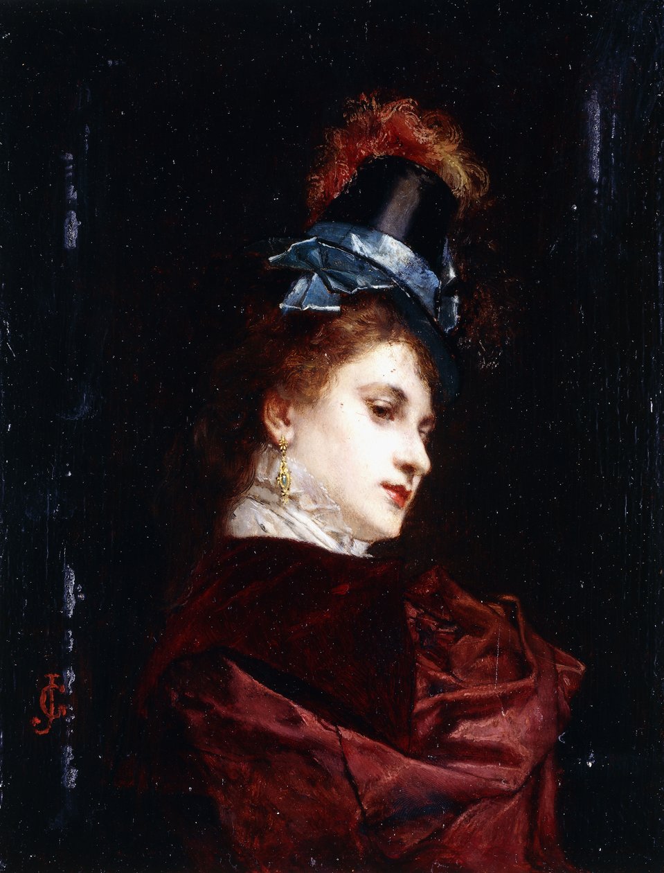De nieuwe hoed door Gustave Jacquet