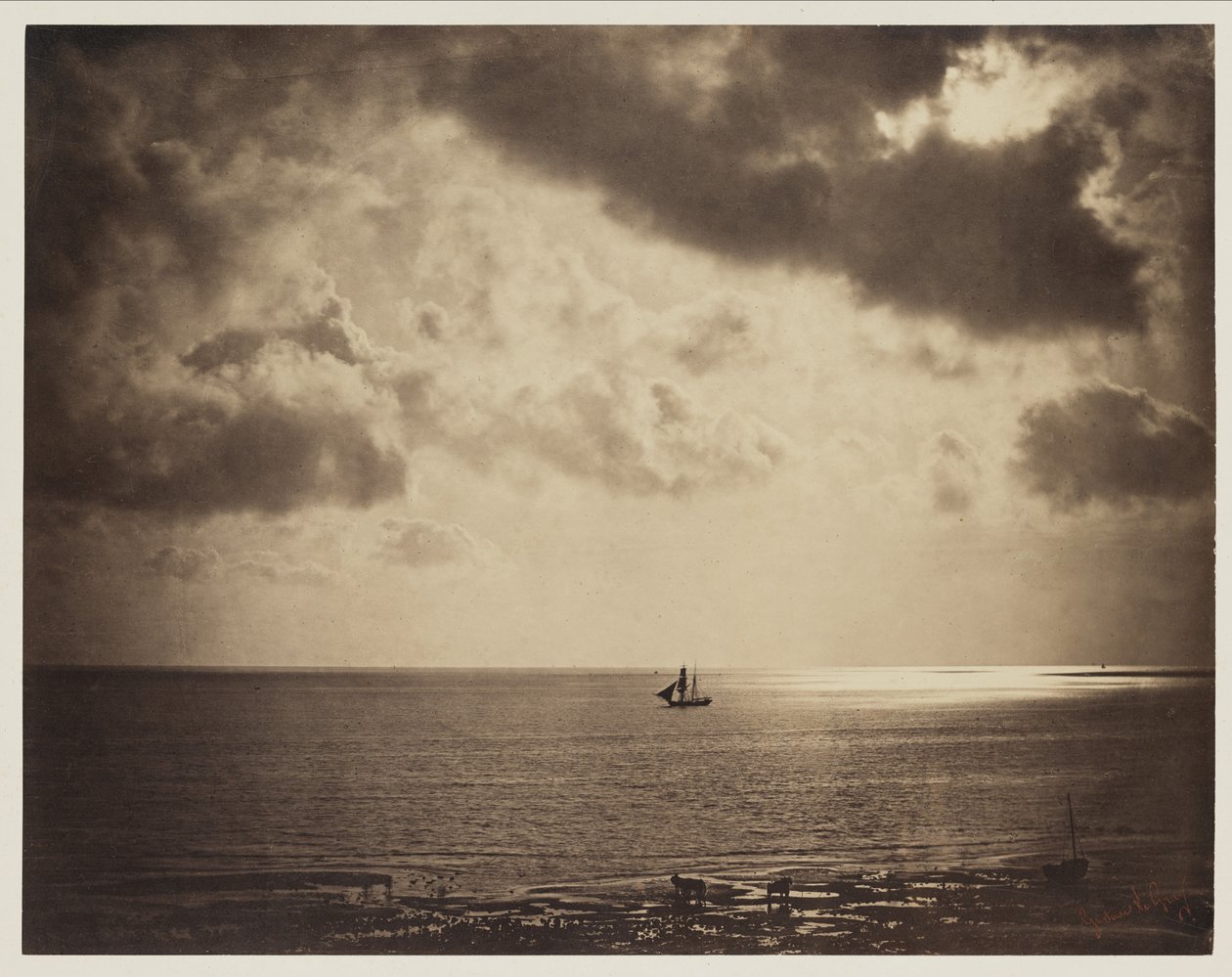 Brik op het Water door Gustave Le Gray