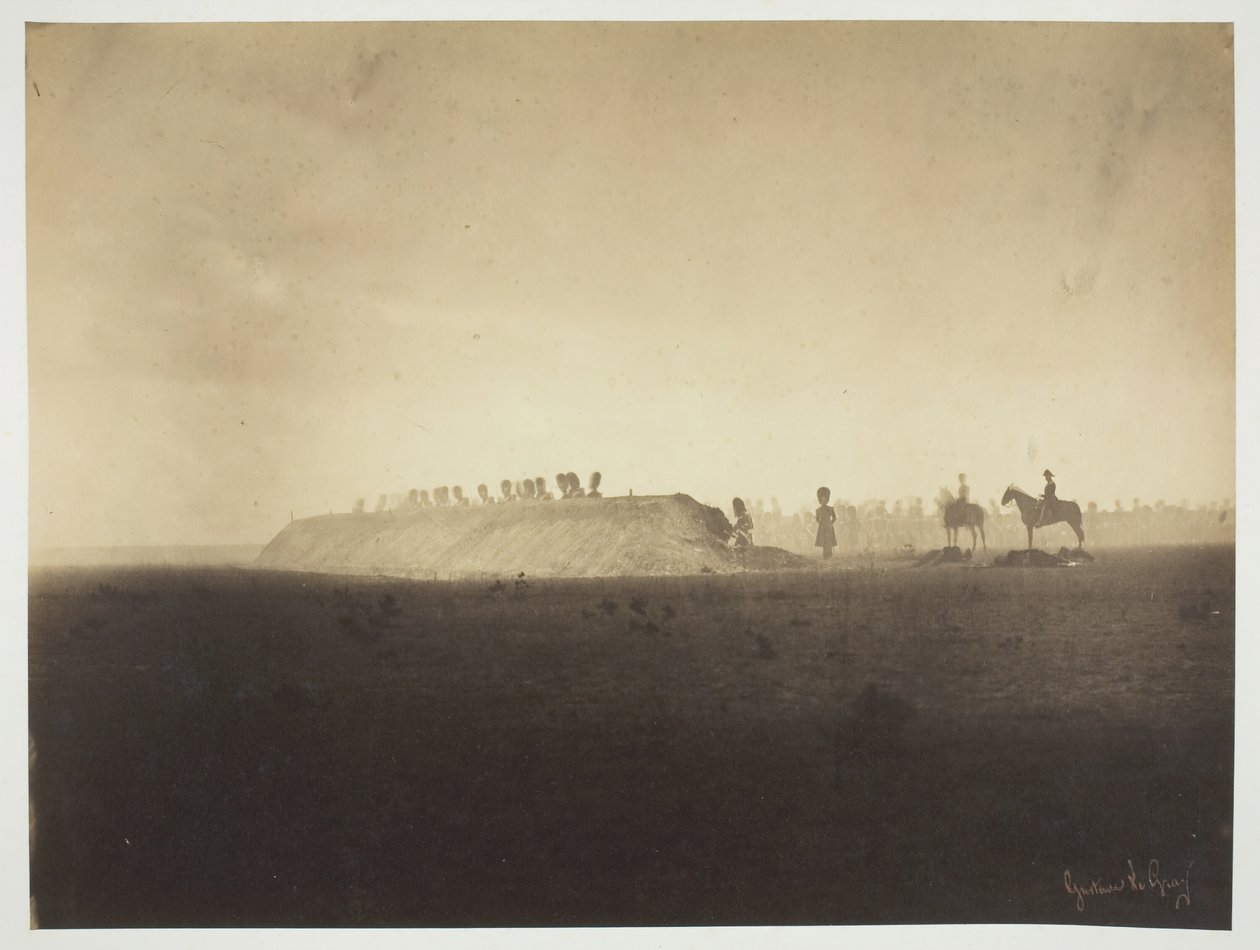 Chalons Encampment: Manoeuvres op 3 oktober, 1857 door Gustave Le Gray