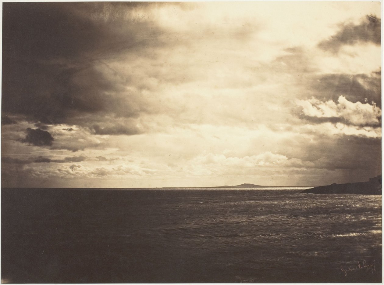 Bewolkte lucht, Middellandse Zee door Gustave Le Gray