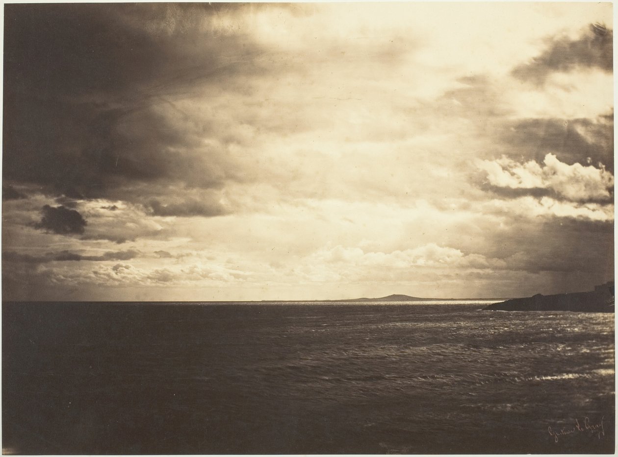 Bewolkte Lucht, Middellandse Zee door Gustave Le Gray