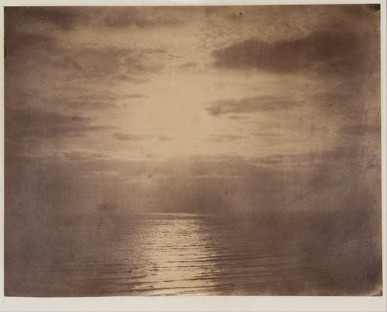 Zonne-effect in de wolken--Oceaan door Gustave Le Gray