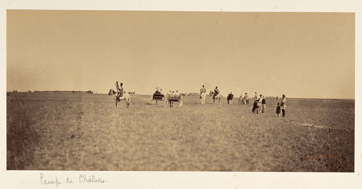 Bezoekers van het Camp de Châlons door Gustave Le Gray