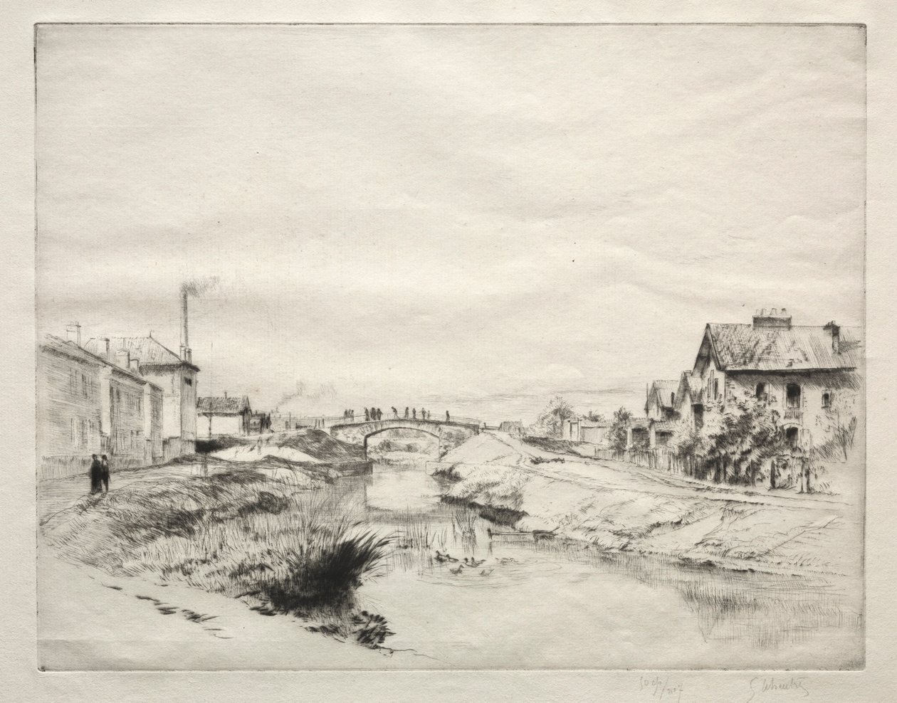 Arbeidershuis in Troyes, Frankrijk door Gustave Leheutre