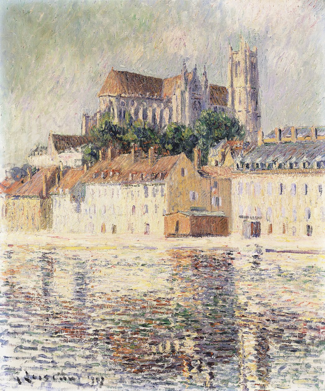 Kathedraal van Auxerre door Gustave Loiseau