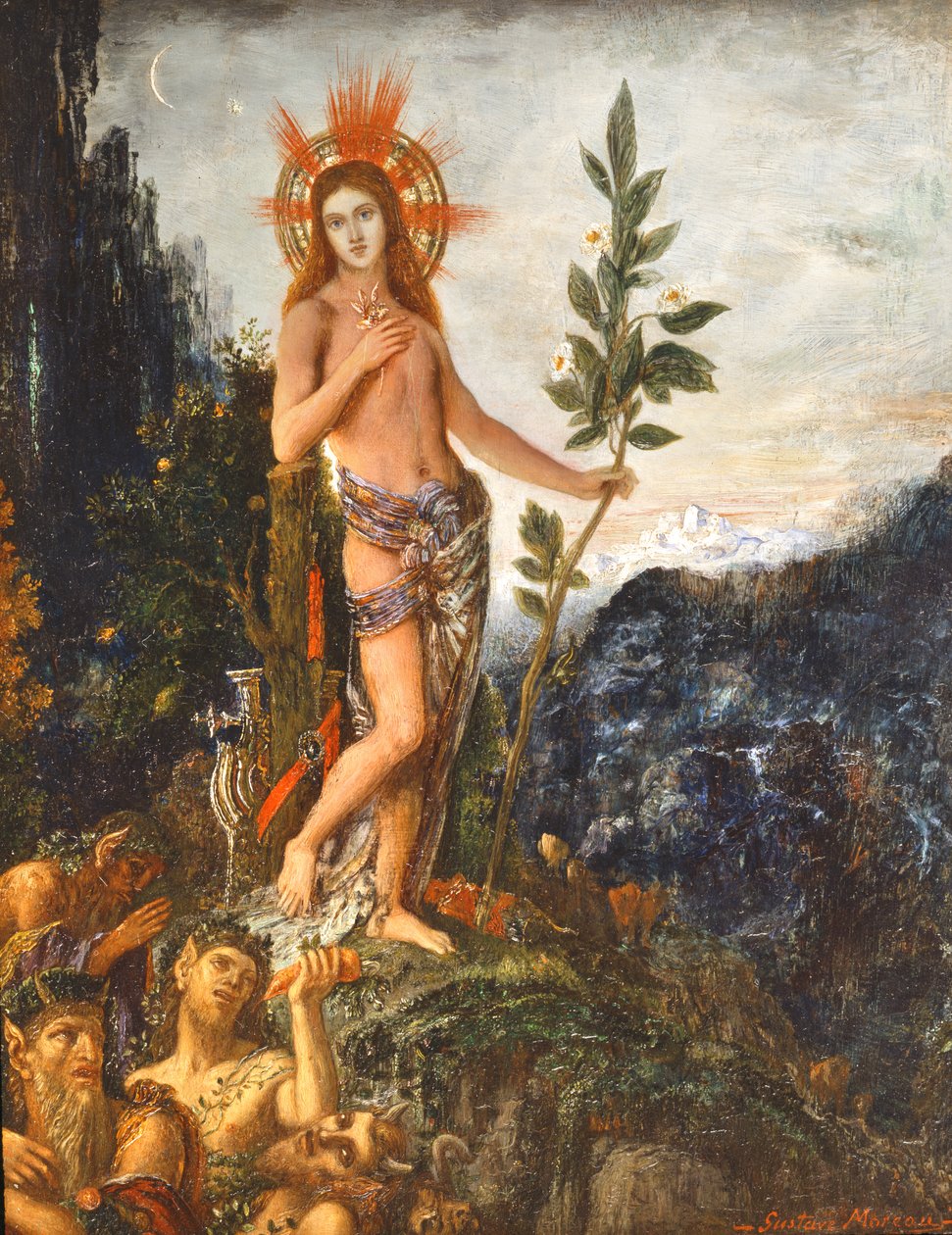Apollo Ontvangt de Offers van de Herders door Gustave Moreau