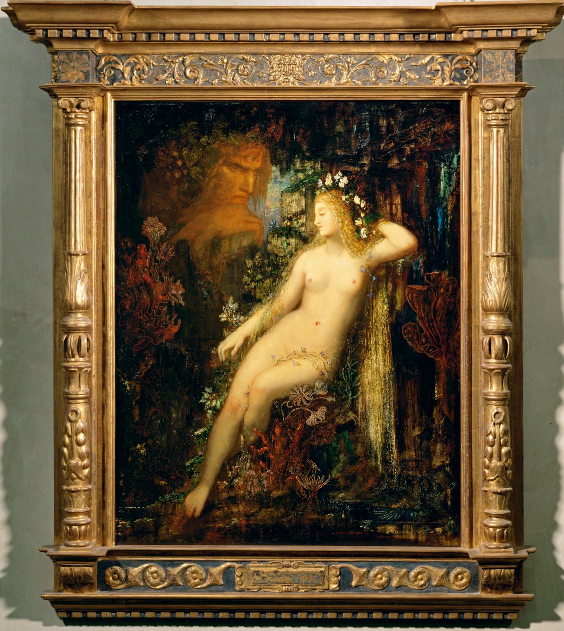 Vrouwelijk naakt (schilderij op doek) door Gustave Moreau