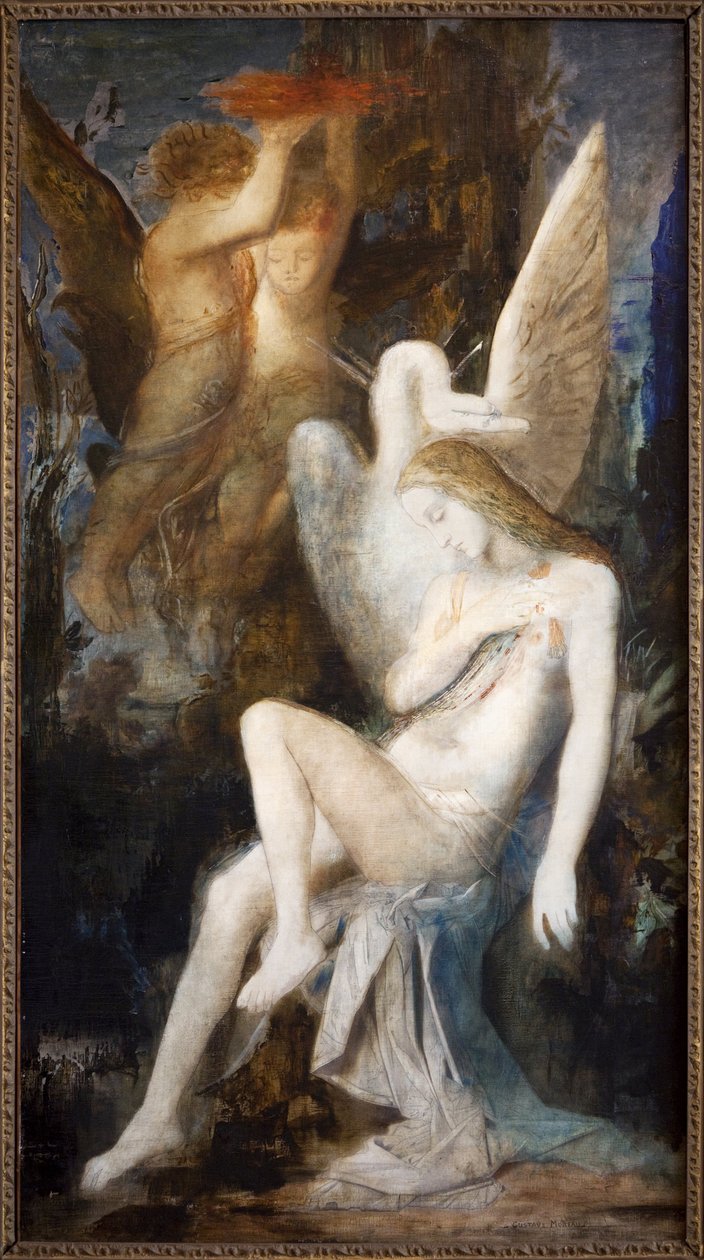 Leda en de zwaan door Gustave Moreau