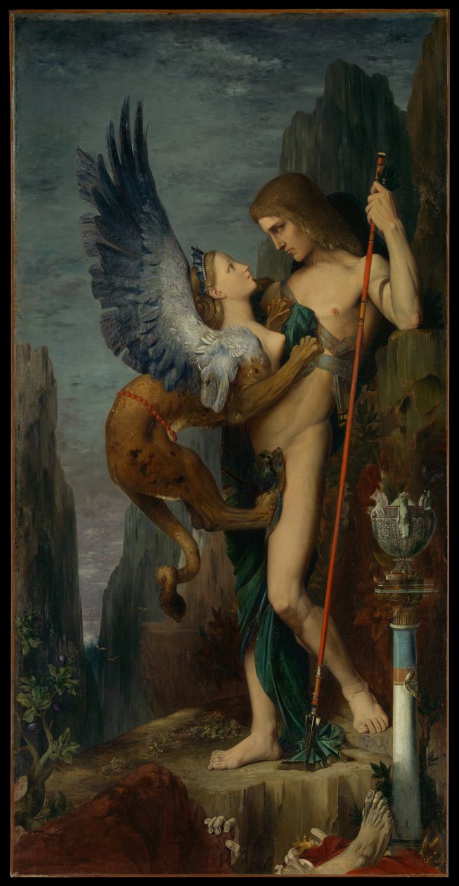 Oedipus en de Sfinx door Gustave Moreau