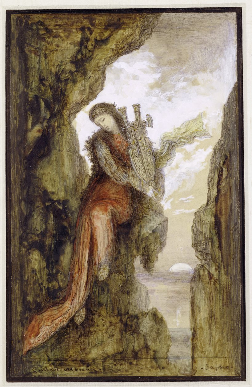Sappho op de Klif door Gustave Moreau