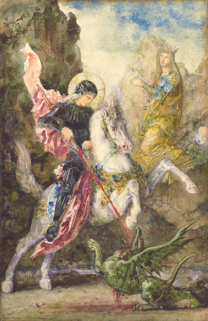 Sint Joris en de draak, 1869 door Gustave Moreau