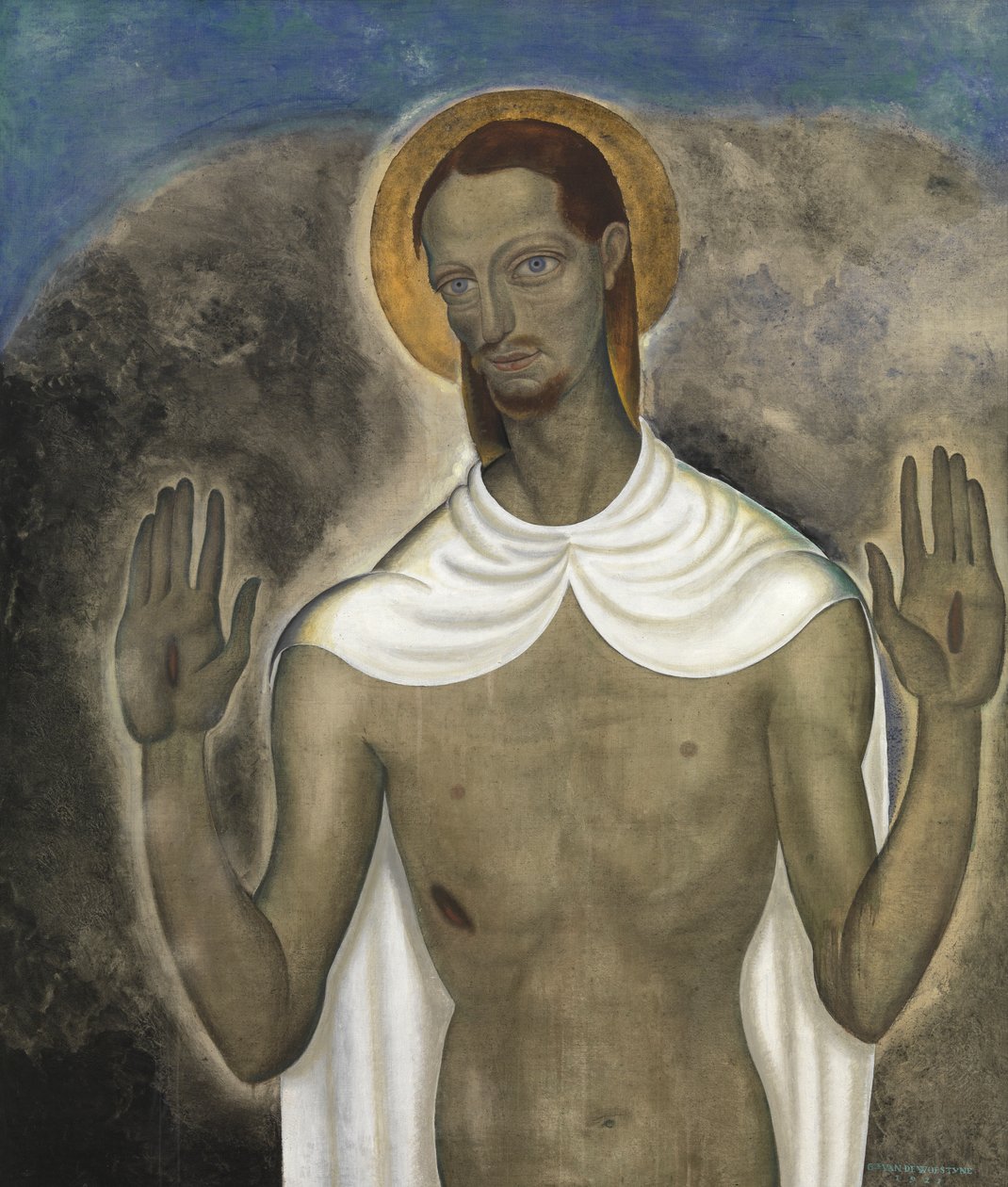 Christus toont zijn wonden door Gustave Van de Woestyne