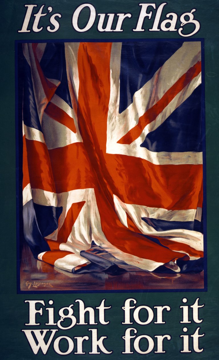 Het is onze vlag, vecht ervoor, werk ervoor, pub. 1915 door Guy Lipscombe