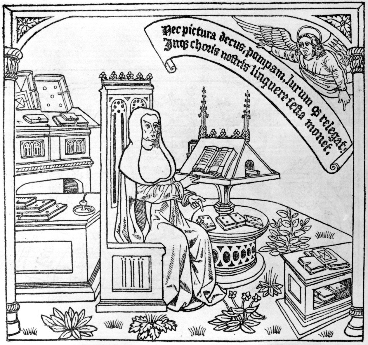 Illustratie voor de Danse Macabre, gepubliceerd Parijs, 1485 door Guy Marchant