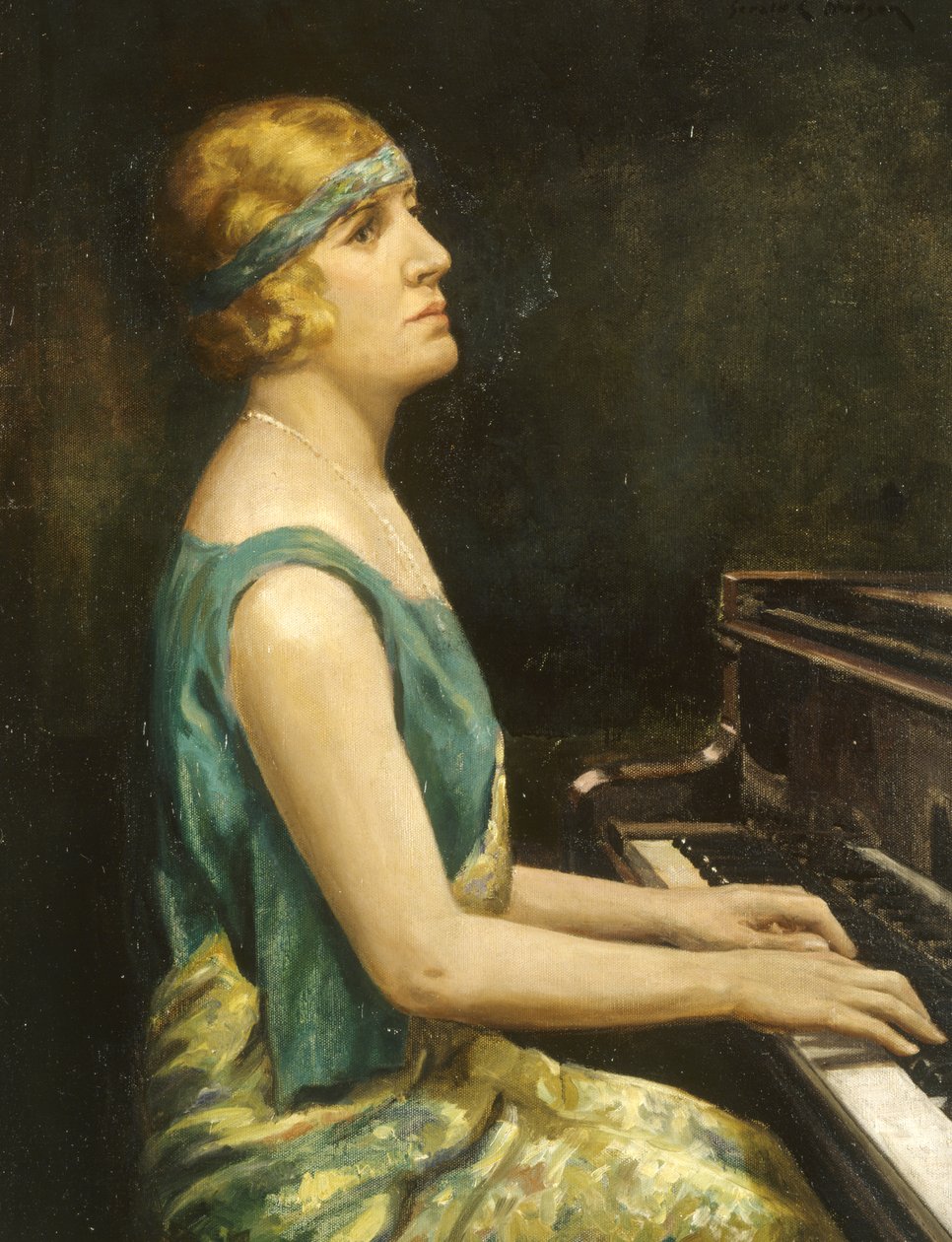 Marie Novello (olieverf op doek) door Gwynedd M. Hudson