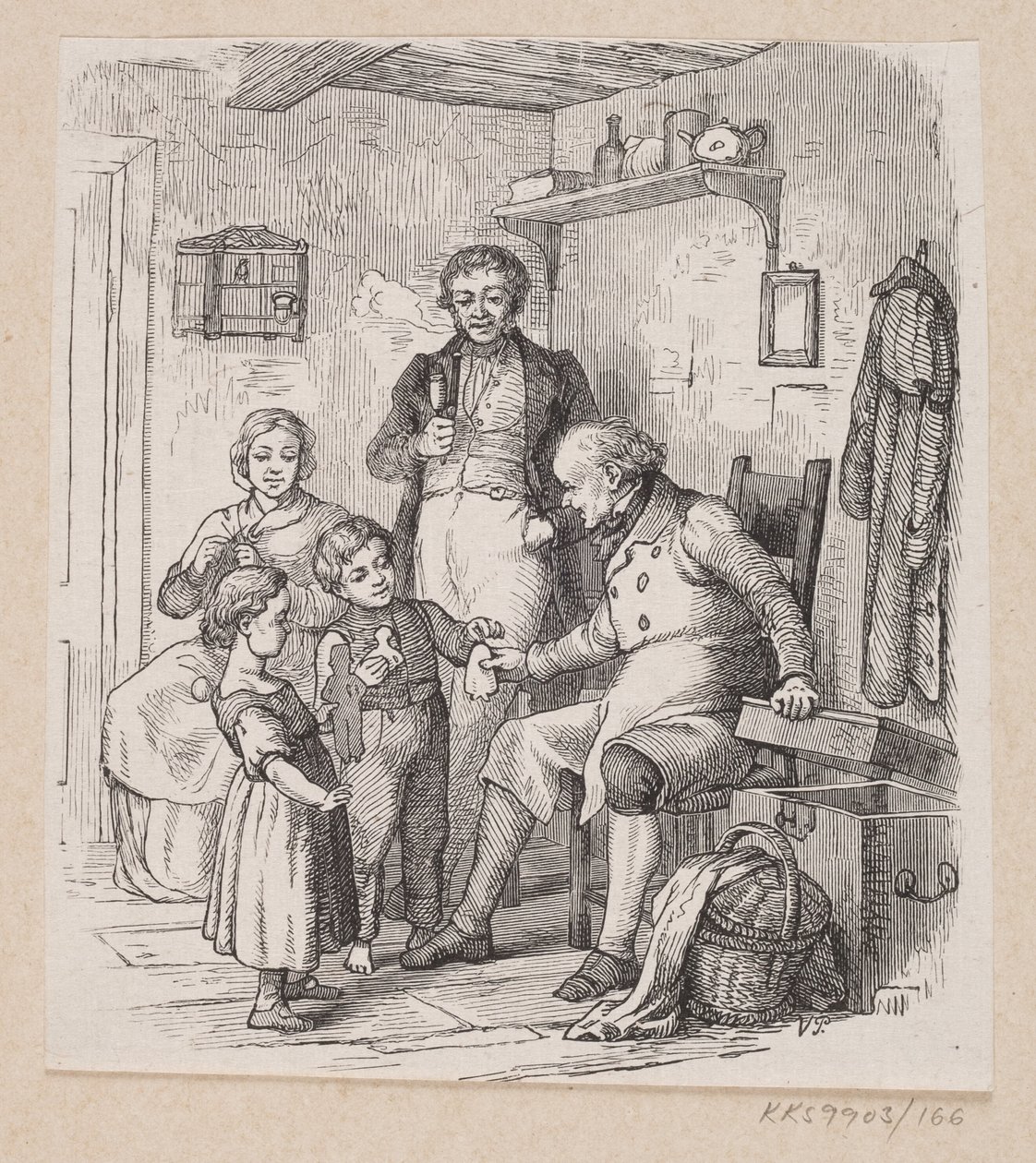 Illustratie voor "Onder de Wilg" in H.C. Andersen, "Sprookjes en Verhalen", Deel 2 door H.P. Hansen
