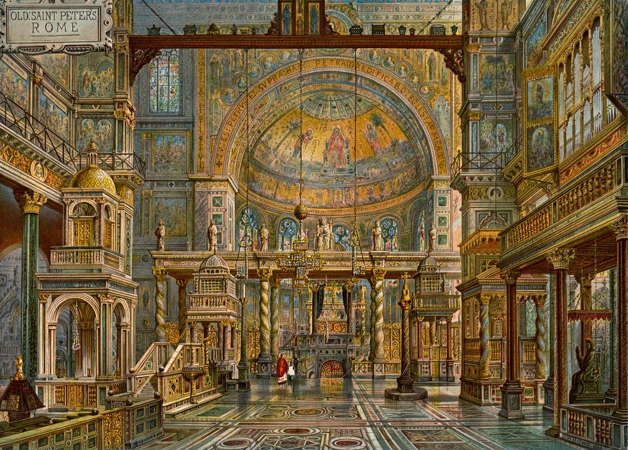Restauratie van de Oude Sint-Pieter, Rome door HW Brewer
