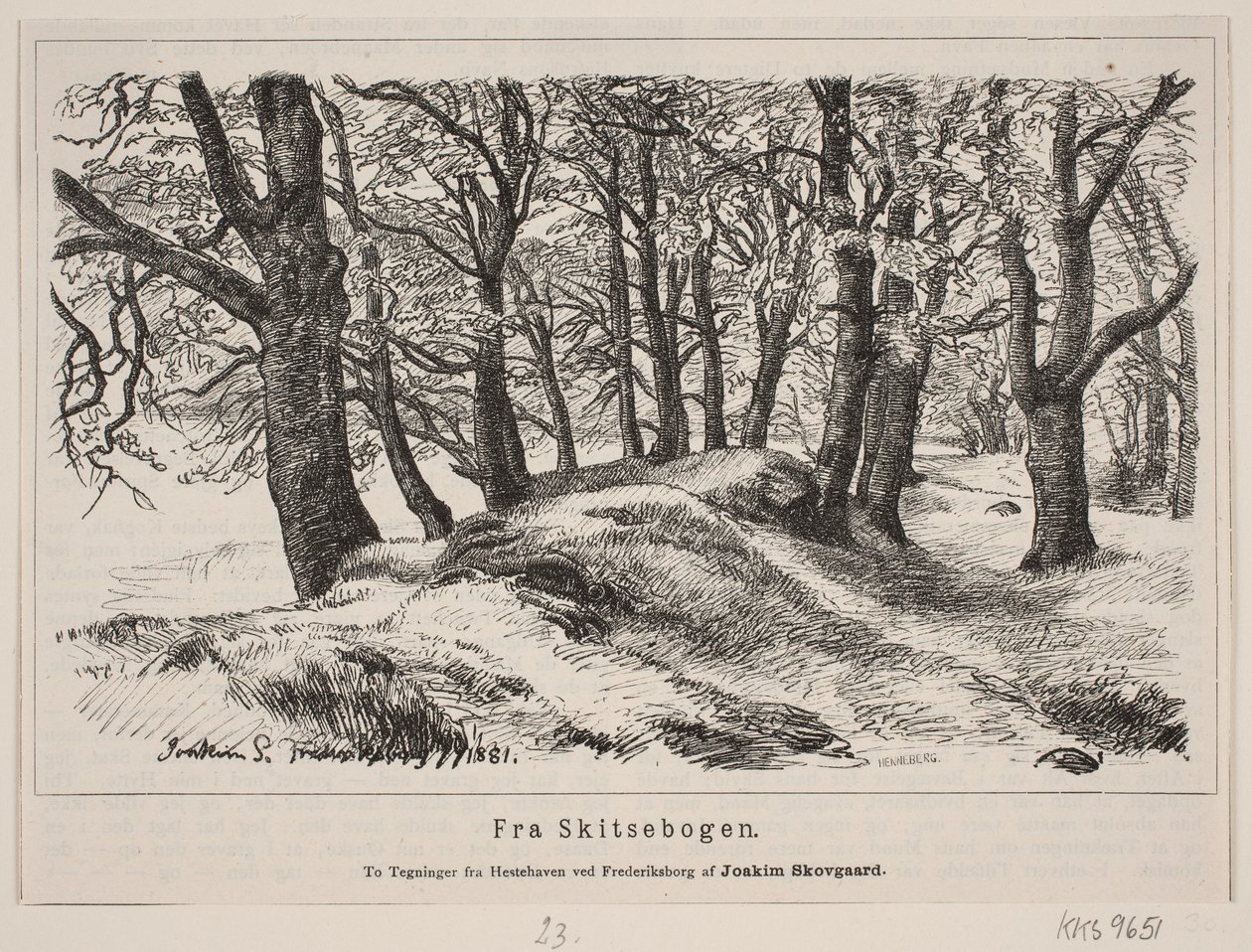 Van het paardenpark bij Fredriksborg door H. C. Henneberg