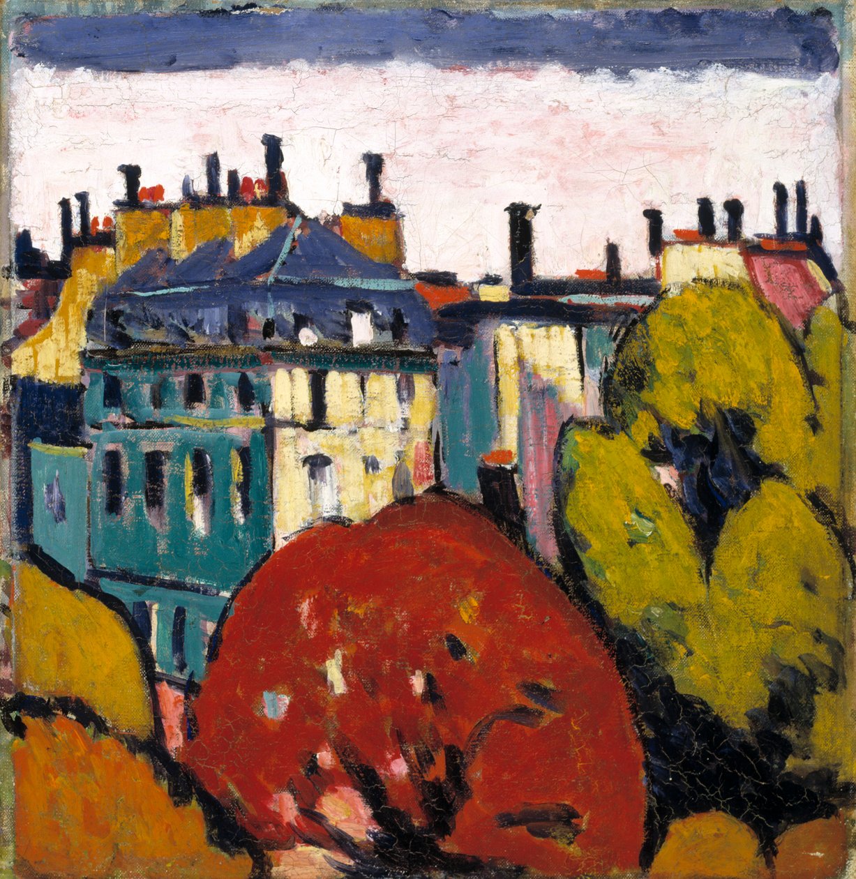Landschap, Parijs, 1912-1914 door H Lyman Sayen