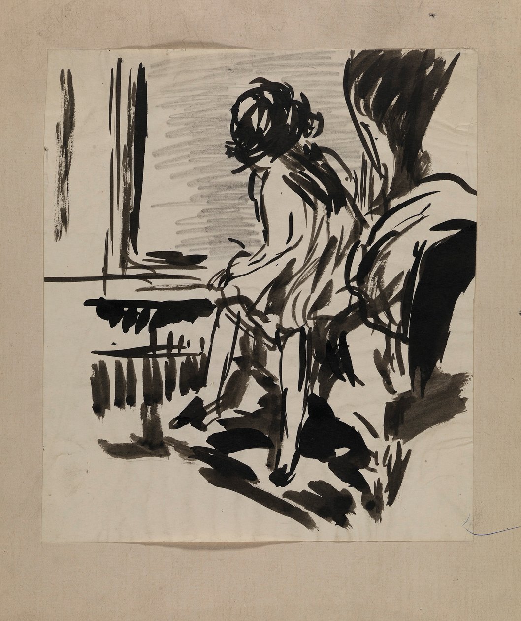 Zonder titel (Zittende figuur) door H. Lyman Sayen