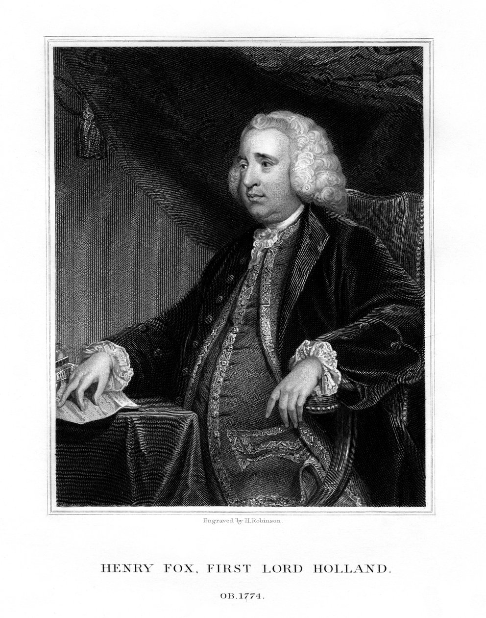 Henry Fox, 1e Baron Holland, Whig staatsman door H. Robinson