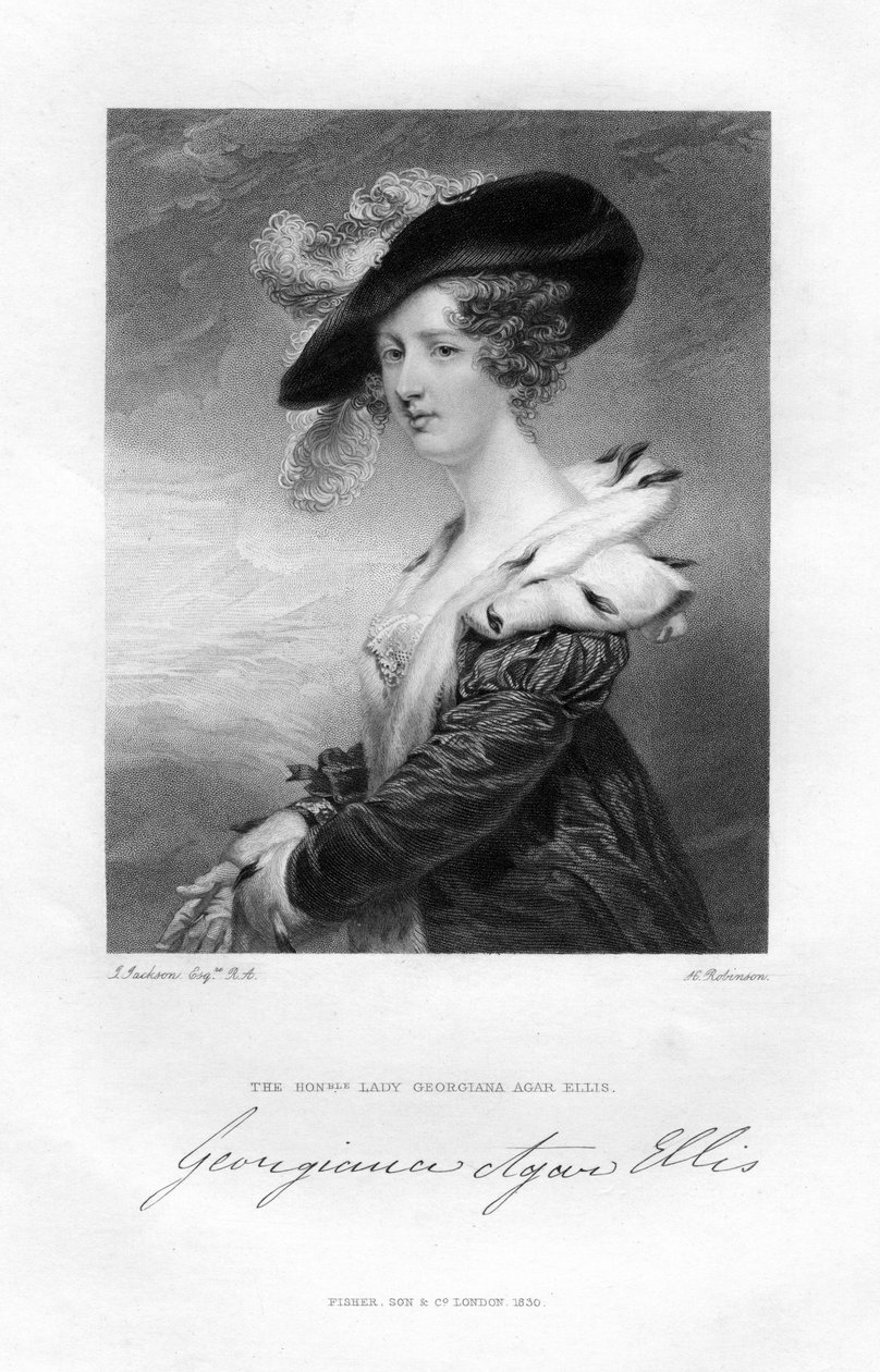 Lady Georgina Agar-Ellis, 19e eeuw door H. Robinson