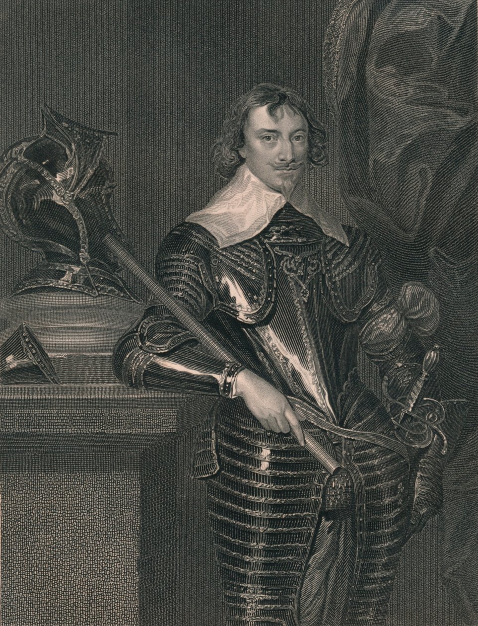 Robert Rich, Graaf van Warwick, ca. 1630s, vroeg-midden 19e eeuw door H. Robinson