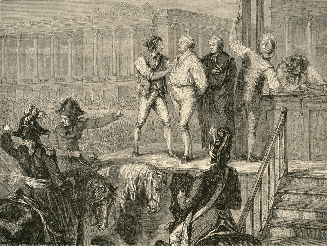 De executie van Lodewijk XVI op 21 januari 1793 door H. de la Charlerie