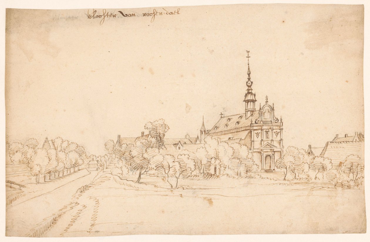 Het klooster Roosendael in Walem, tussen geboomte door H. van Wel (attributed to)