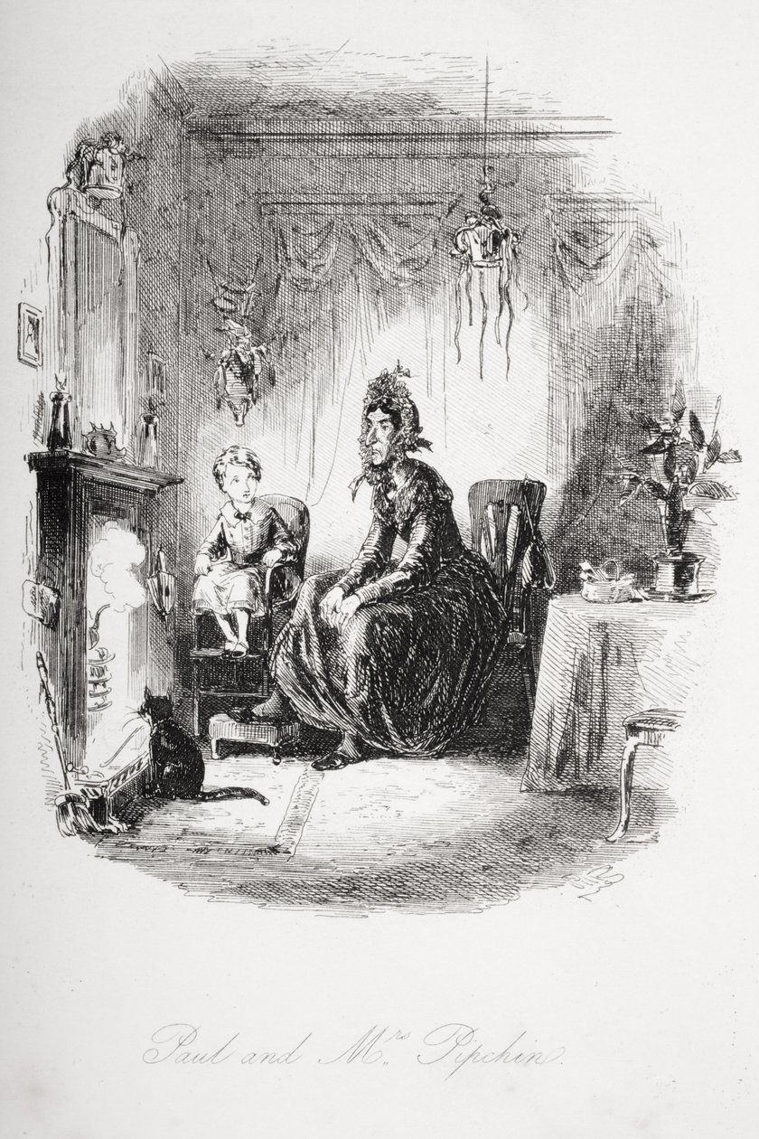 Paul en mevrouw Pipchin, illustratie uit 