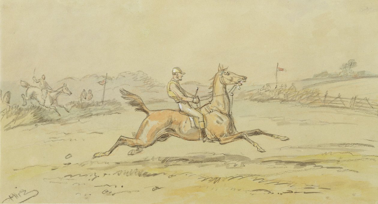 Point to Point Racing door Hablot Knight Browne