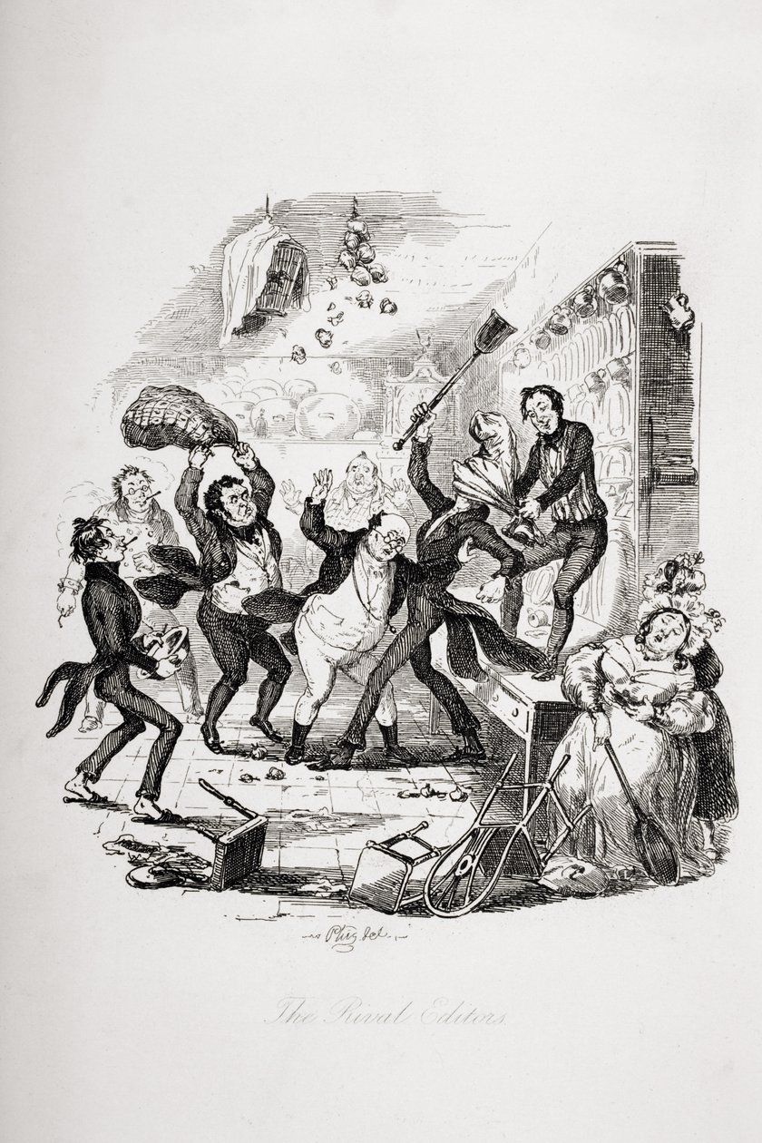 De rivaliserende redacteuren, illustratie uit 