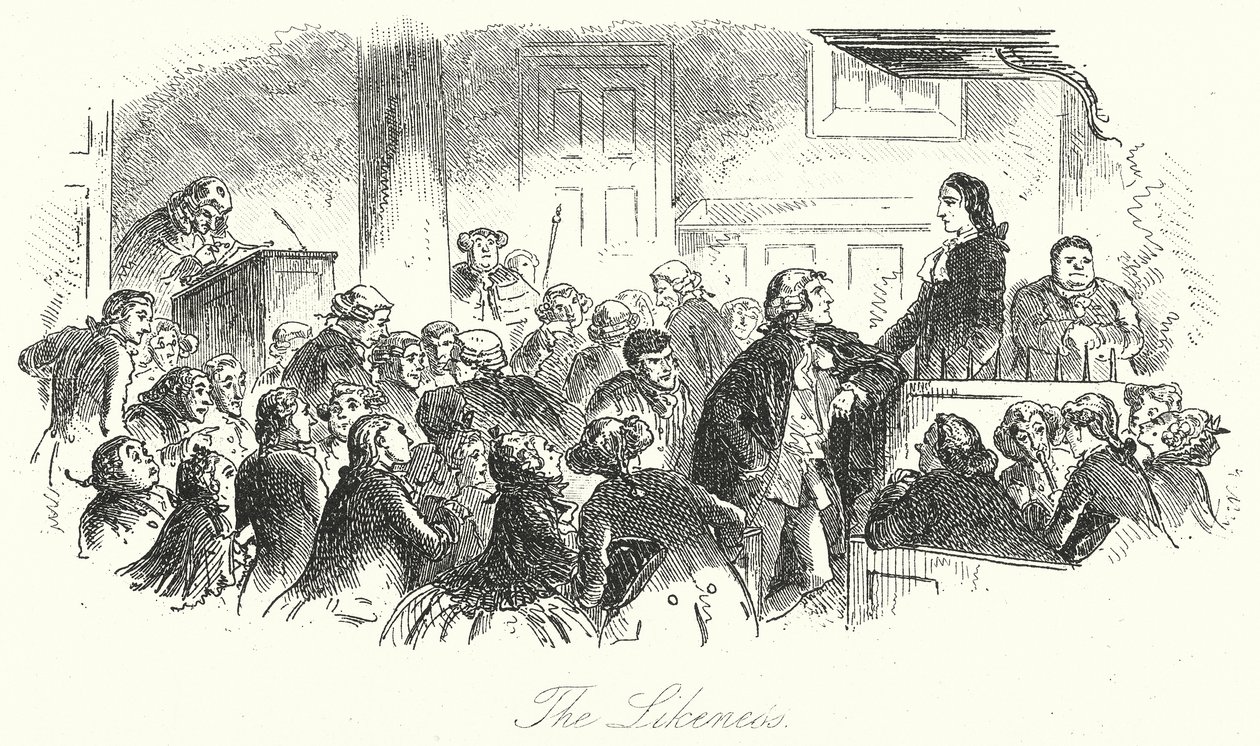 De gelijkenis (gravure) door Hablot Knight (1815-92) (after) Browne