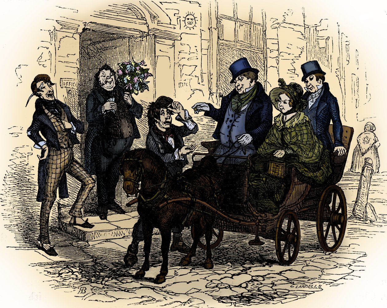 Het Oude Curiosity Shop door Hablot Knight Browne