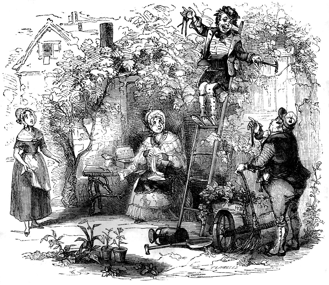 Het Oude Curiositeitenwinkeltje van Charles Dickens door Hablot Knight Browne