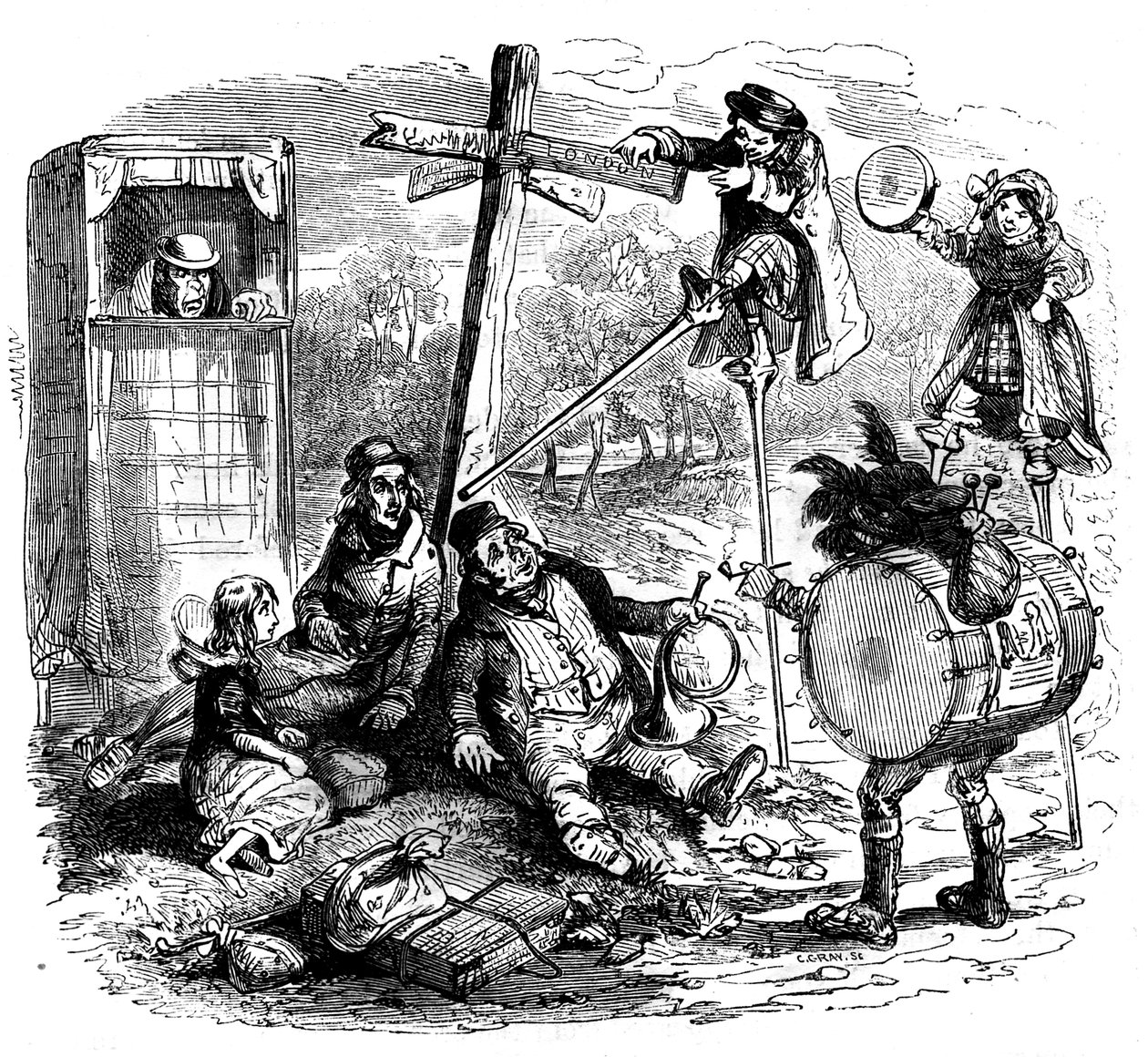 Het Oude Curiositeitenwinkeltje door Hablot Knight Browne