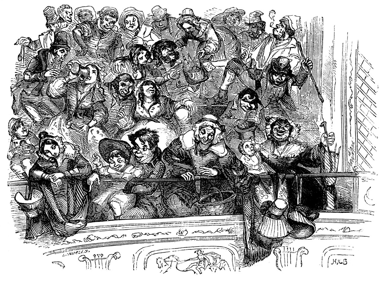 Het oude rariteitenkabinet van Charles Dickens door Hablot Knight Browne