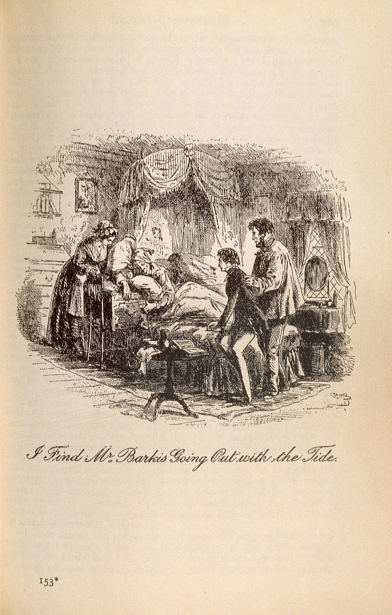 Ik vind meneer Barkis die met het tij meegaat, uit David Copperfield door Charles Dickens door Hablot Knight Browne
