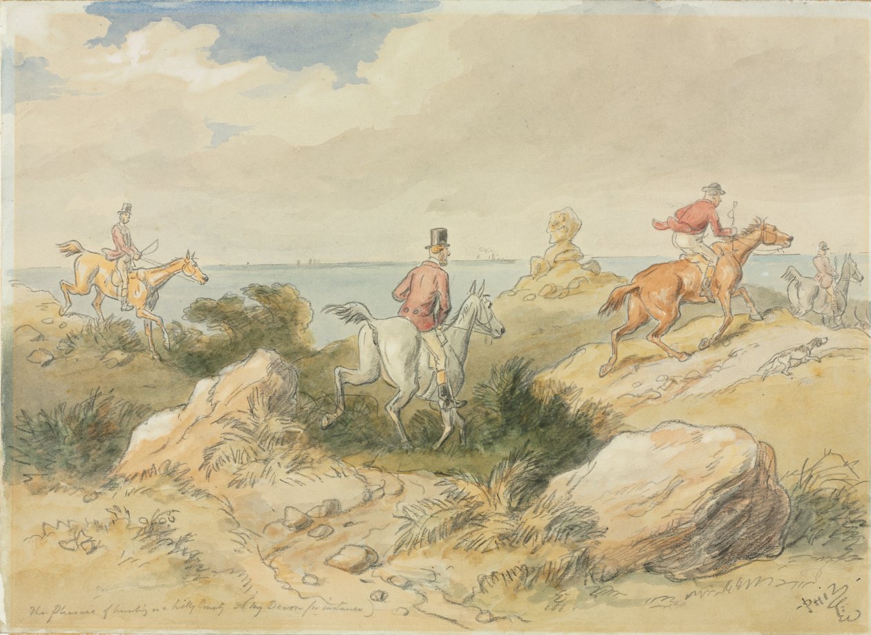 De Geneugten van de Jacht door Hablot Knight Browne