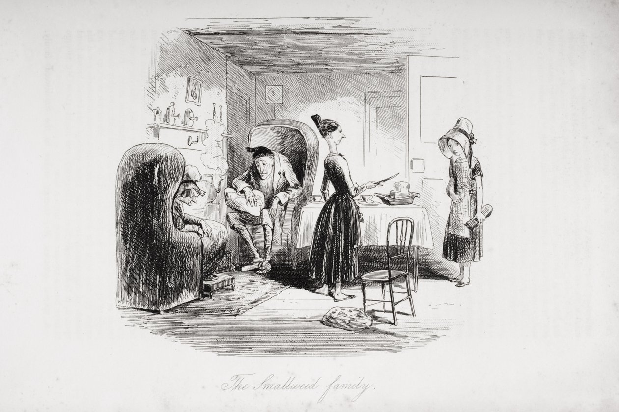 De familie Smallweed, illustratie uit 