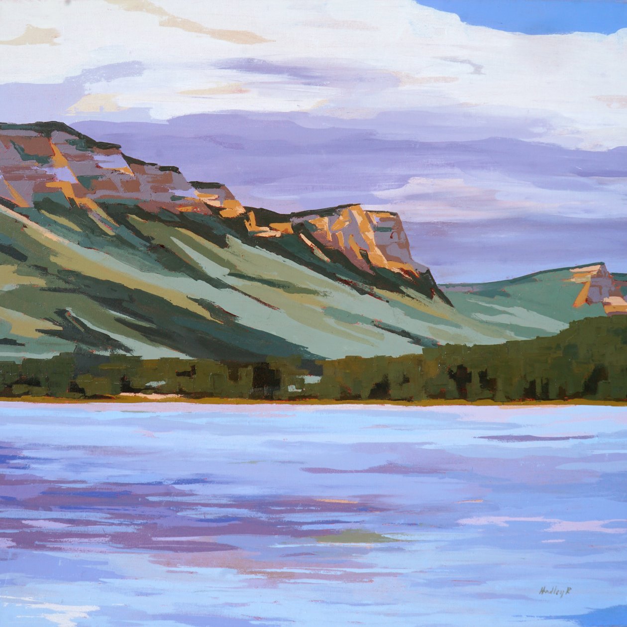 Inkomende regen, Haviland Lake, ca. 2024 (olieverf op doek) door Hadley Rampton
