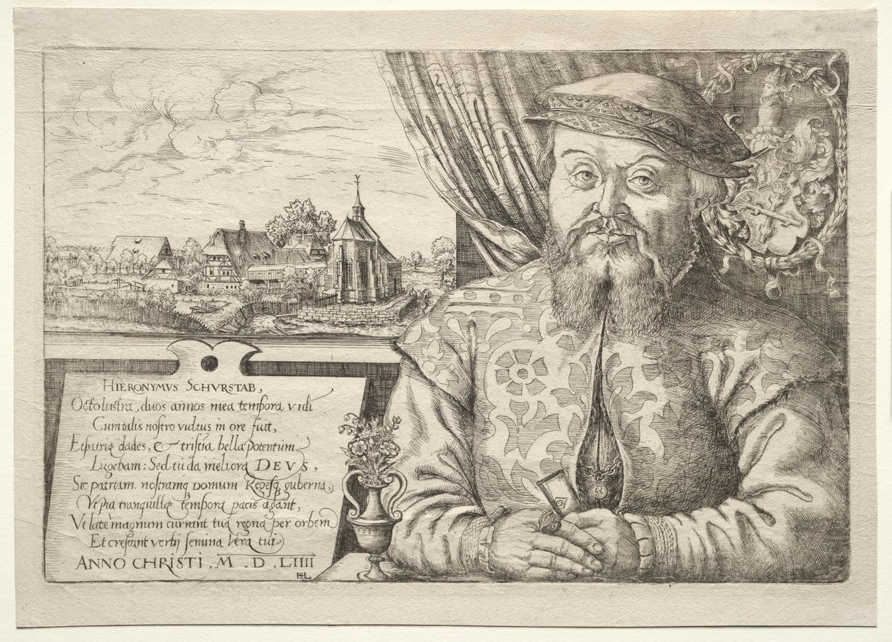 Hieronymus Schurstab, burgemeester van Neurenberg door Hanns Sebald Lautensack