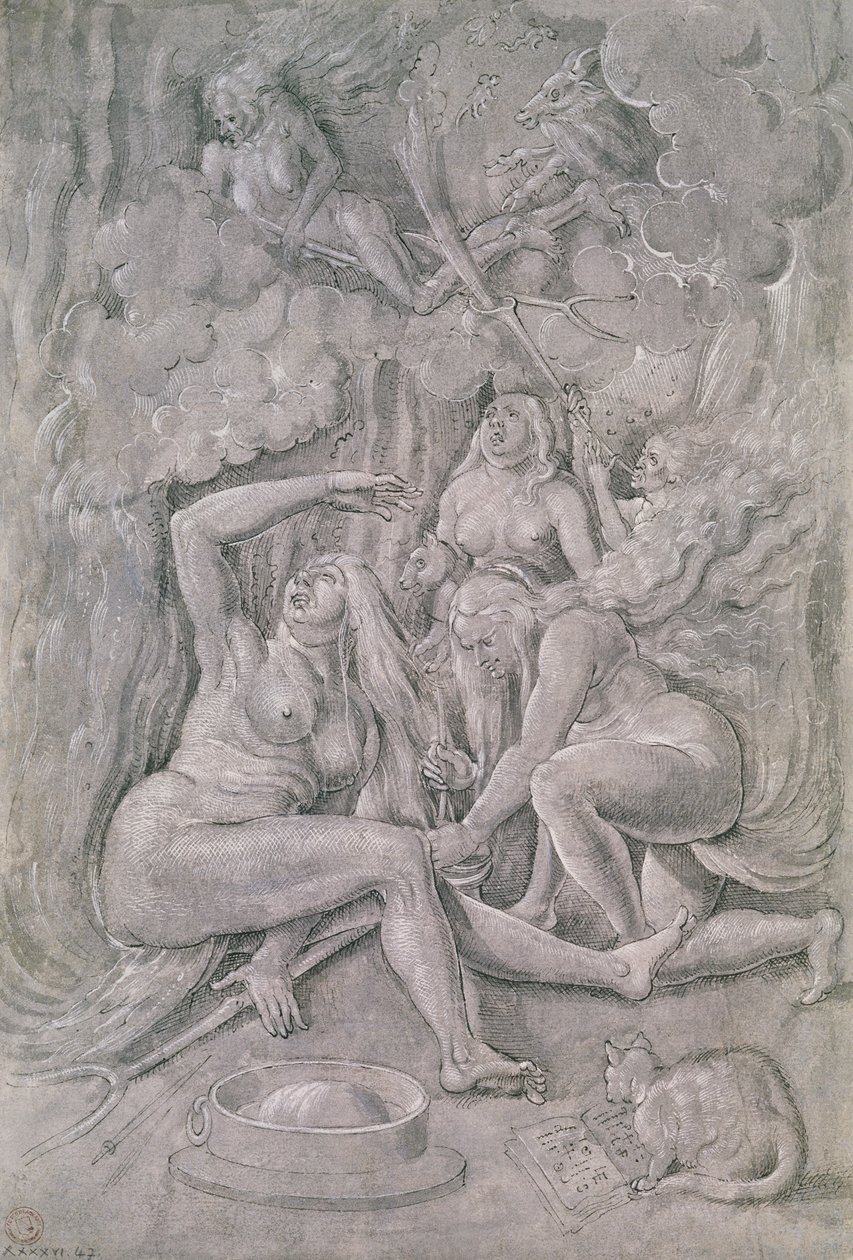 De Heksensabbat, c.1515 door Hans Baldung Grien
