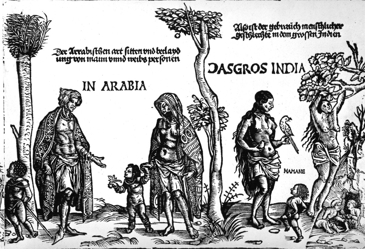 Der Kunig von Gutzin, prent gemaakt door George Glockendon, 1511 door Hans Burgkmair