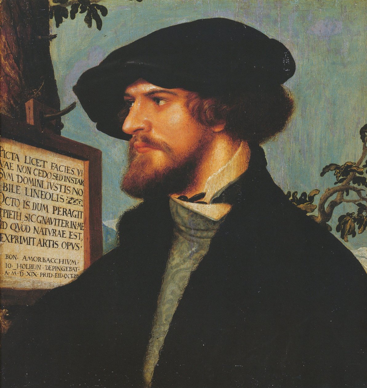 Portret van Bonifacius Amerbach door Hans Holbein